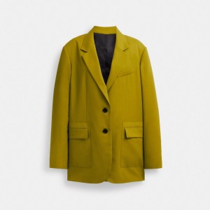 Coach Tailored Blazer Green | COH865935
