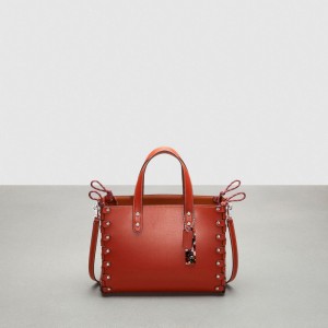 Coach The Re Laceable Tote: Medium Coachtopia Leather/Deep Orange | COH866629