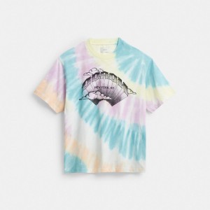 Coach Tie Dye Crewneck T Shirt In Organic Cotton Tie Dye | COH866934