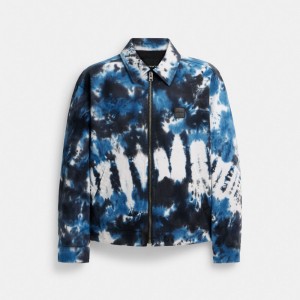 Coach Tie Dye Lightweight Jacket In Regenerative Cotton Navy | COH866879
