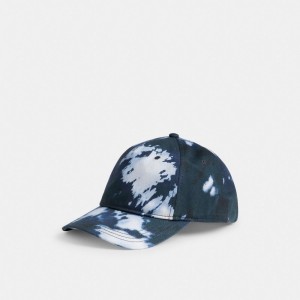 Coach Tie Dye Print Baseball Hat Blue | COH866425