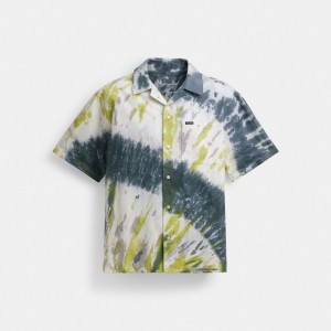 Coach Tie Dye Shirt In Organic Cotton Yellow | COH866933