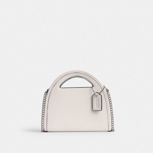 Coach Top Handle Card Case Silver/Chalk | COH865537