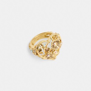 Coach Vintage Heart Ring Gold | COH866167