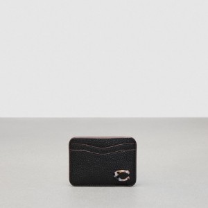 Coach Wavy Card Case Coachtopia Leather/Black | COH865708