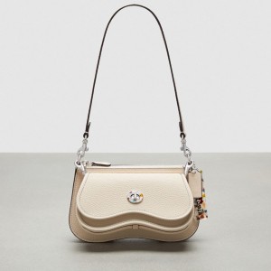 Coach Wavy Double Pouch Bag Cloud | COH865310