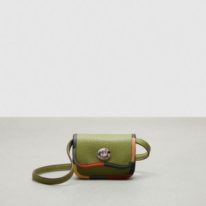 Coach Wavy Wallet With Colorful Binding In Upcrafted Leather Coachtopia Leather/Olive Green Multi | COH865557