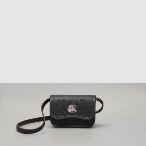 Coach Wavy Wallet With Crossbody Strap Coachtopia Leather/Black | COH865592