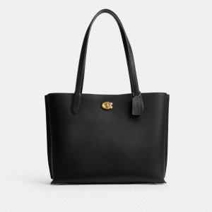 Coach Willow Work Tote 38 Brass/Black | COH865035