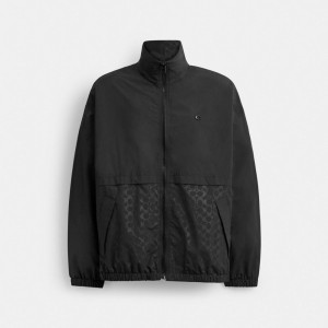 Coach Windbreaker In Recycled Polyester Black | COH866856