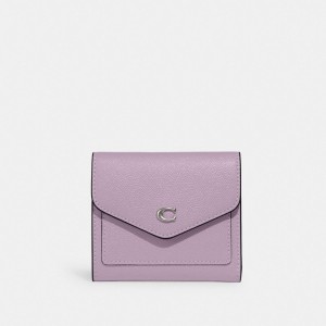 Coach Wyn Small Wallet Crossgrain Leather/Silver/Soft Purple | COH865545